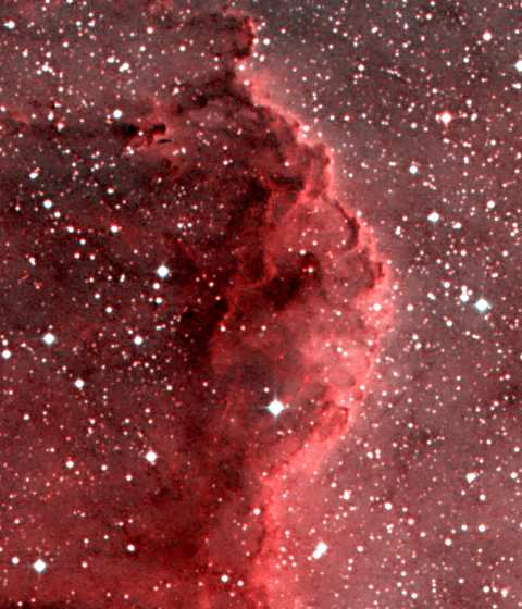A column of gas in The North America Nebula
